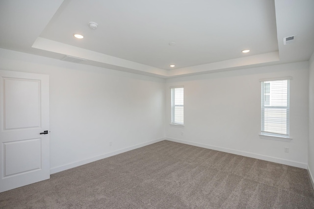 124 W Cassa Way, Mount Juliet, TN 37122 - carpeted empty room featuring a raised ceiling, baseboards, recessed lighting, and a smoke detector