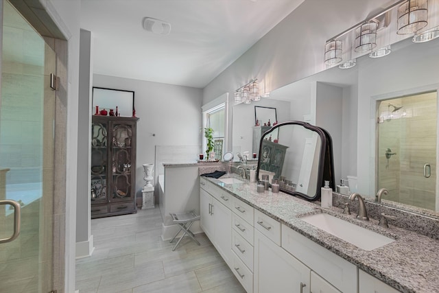 7112 Pepper Tree Cir, Fairview, TN 37062 - full bath featuring a shower stall and double vanity