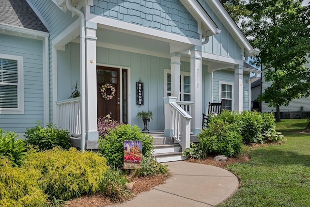 7112 Pepper Tree Cir, Fairview, TN 37062 - entrance to property featuring board and batten siding and a porch