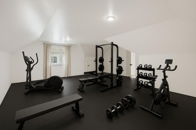304 Berry Cir, Franklin, TN 37064 - workout area featuring vaulted ceiling