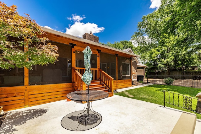 116 Jackson Ln, Hendersonville, TN 37075 - view of patio / terrace featuring a sunroom