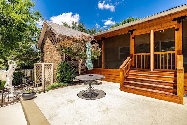 116 Jackson Ln, Hendersonville, TN 37075 - view of patio with a sunroom