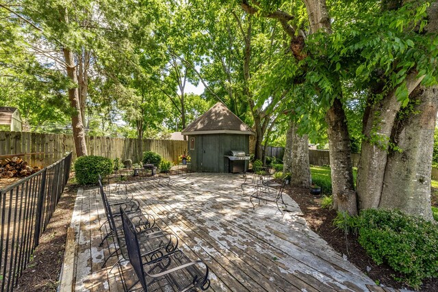 116 Jackson Ln, Hendersonville, TN 37075 - deck with a fenced backyard and a grill