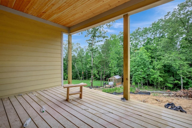 7388 Peytons Rise Way Lot # 48, Georgetown, TN 37336 - deck featuring view of wooded area