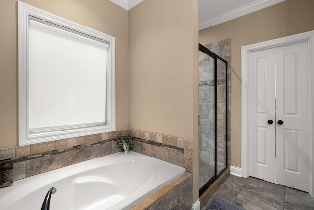 117 Brixton Rdg, Lebanon, TN 37087 - full bath with a bath, crown molding, and a shower stall
