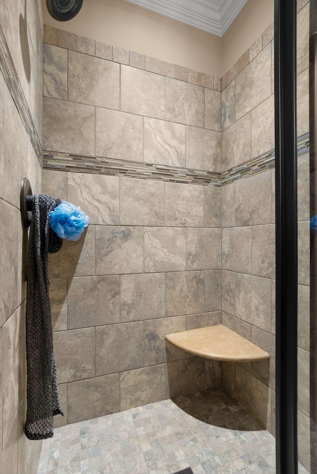 117 Brixton Rdg, Lebanon, TN 37087 - full bathroom with a tile shower and ornamental molding