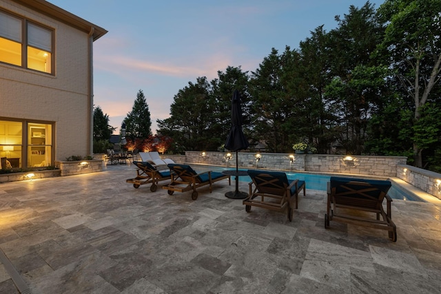 424 Wild Elm St, Franklin, TN 37064 - pool at dusk featuring a patio