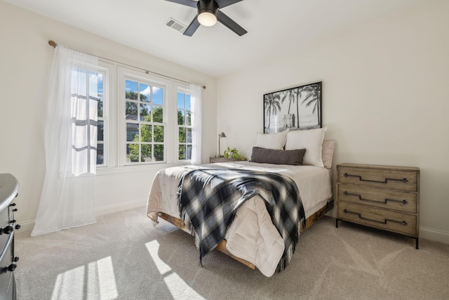424 Wild Elm St, Franklin, TN 37064 - bedroom with light colored carpet, baseboards, and a ceiling fan