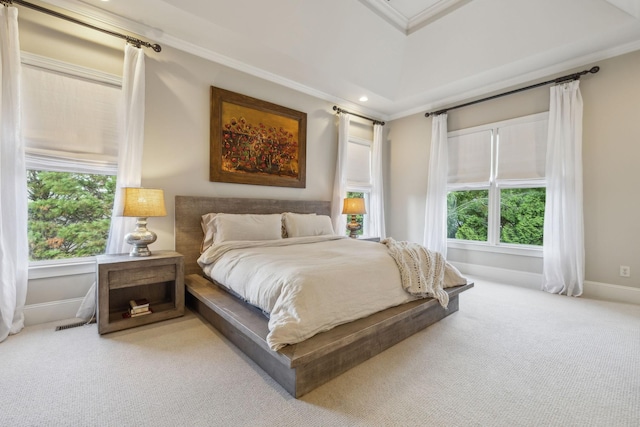 424 Wild Elm St, Franklin, TN 37064 - carpeted bedroom featuring crown molding, baseboards, and recessed lighting