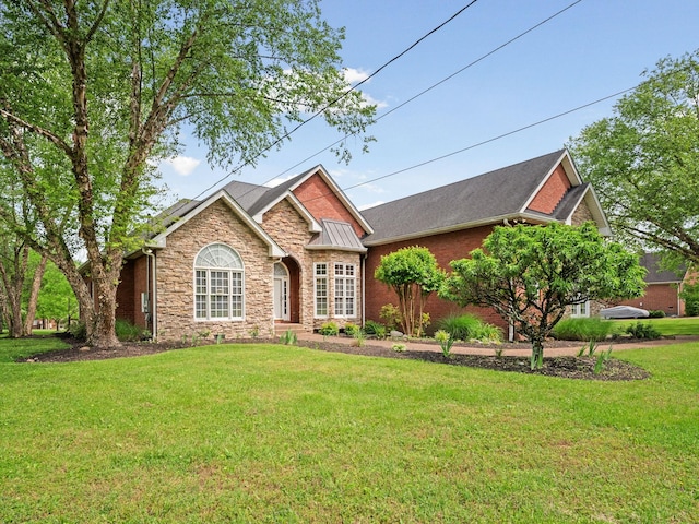 1417 Guill Rd, Mount Juliet, TN 37122 - view of front of home with stone siding and a front yard