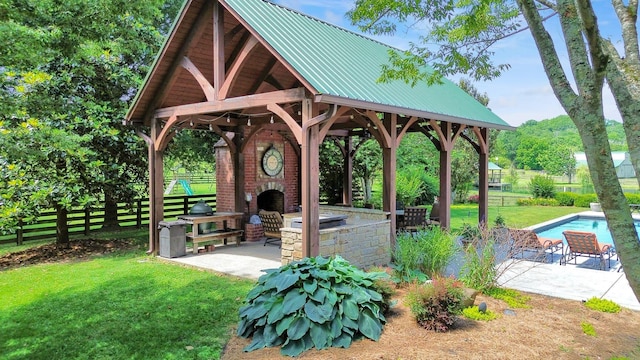 3285 Blazer Rd, Franklin, TN 37064 - surrounding community with a gazebo, a patio, and a pool