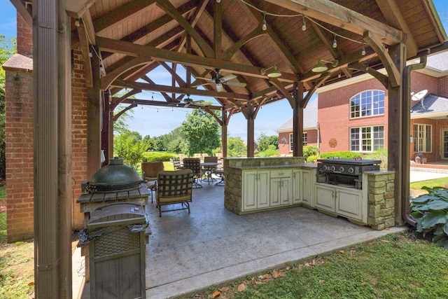 3285 Blazer Rd, Franklin, TN 37064 - view of patio / terrace featuring a gazebo and a ceiling fan