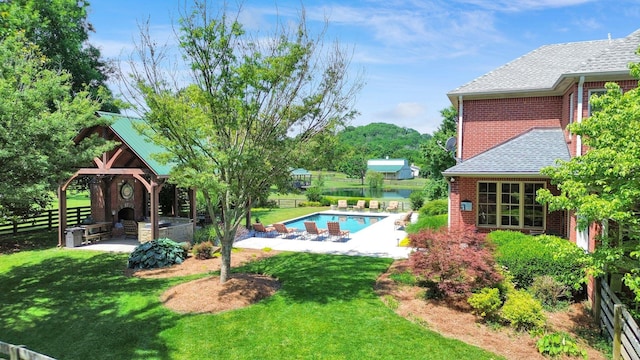 3285 Blazer Rd, Franklin, TN 37064 - view of pool featuring a patio area and a gazebo