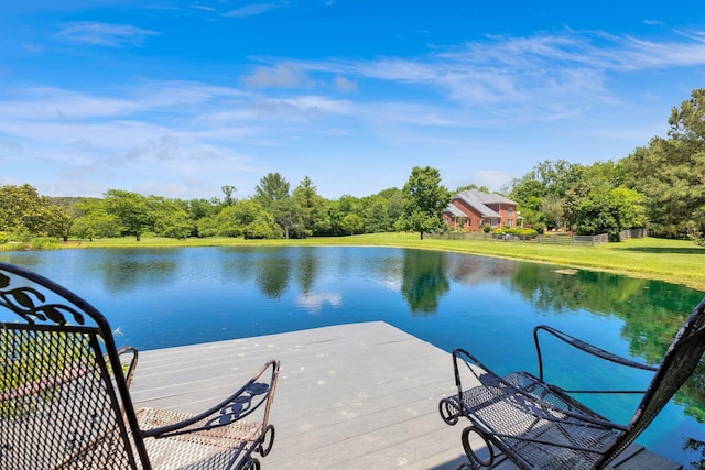 3285 Blazer Rd, Franklin, TN 37064 - dock area featuring a water view and view of scattered trees