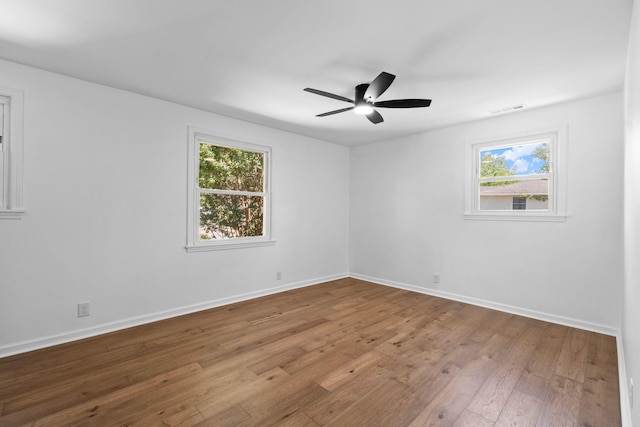104 Dolphus Dr, Hendersonville, TN 37075 - spare room featuring wood-type flooring, baseboards, and ceiling fan