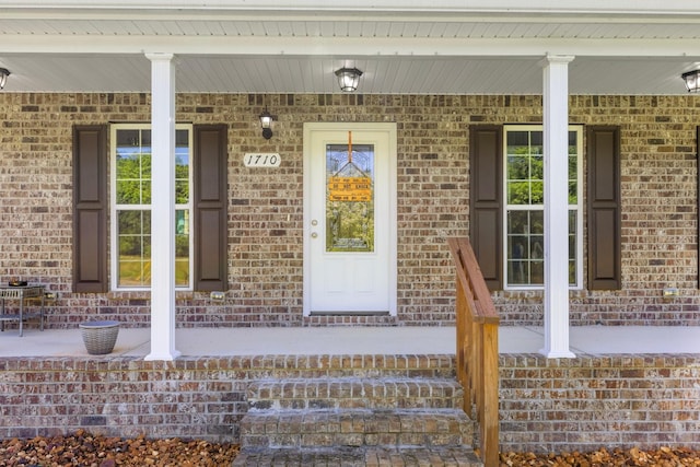 1710 Collins Hollow Rd, Lewisburg, TN 37091 - view of exterior entry featuring covered porch and brick siding