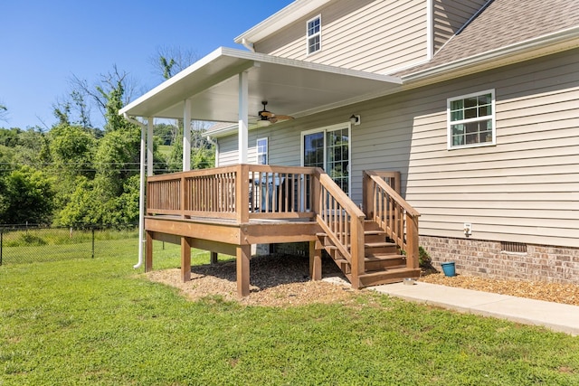 1710 Collins Hollow Rd, Lewisburg, TN 37091 - deck with ceiling fan