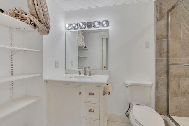 6666 Brookmont Ter Unit 307, Nashville, TN 37205 - full bathroom with toilet, vanity, a stall shower, and baseboards