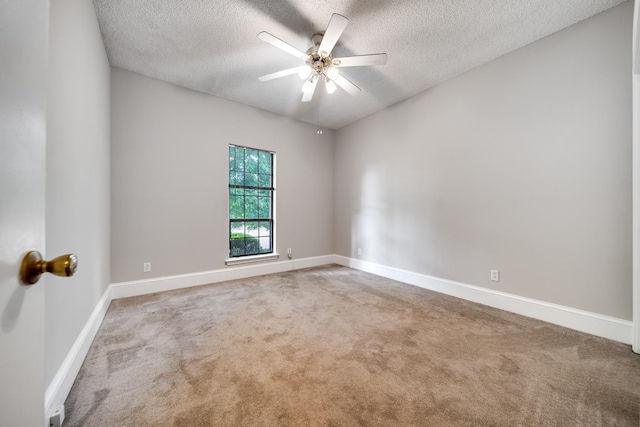 504 Macfie Ct, Madison, TN 37115 - carpeted empty room featuring a textured ceiling, ceiling fan, and baseboards