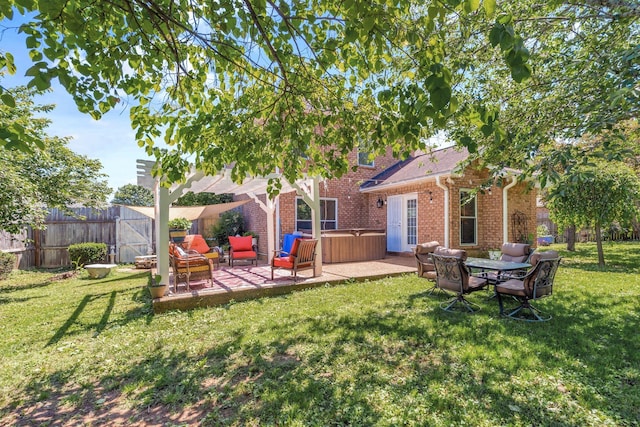 814 Riata Ct, Smyrna, TN 37167 - view of yard featuring a hot tub and a patio