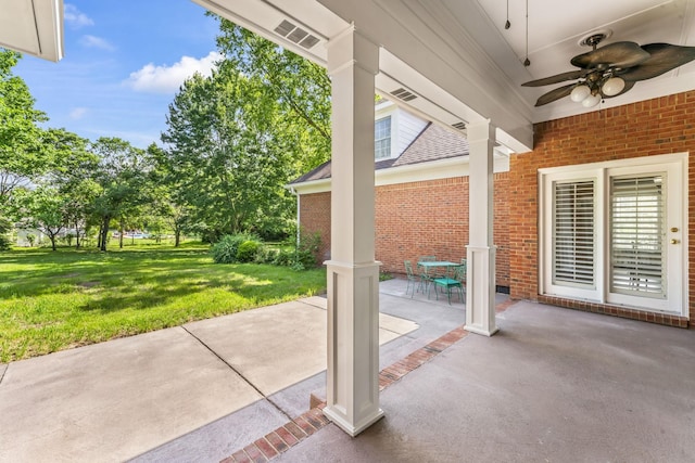 3000 General Forrest Dr, Columbia, TN 38401 - view of patio featuring a ceiling fan