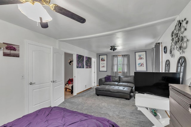 3109 Stokers Ln, Nashville, TN 37218 - carpeted bedroom with a ceiling fan and baseboards
