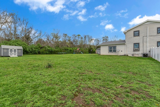 3109 Stokers Ln, Nashville, TN 37218 - view of yard featuring a playground and central AC unit