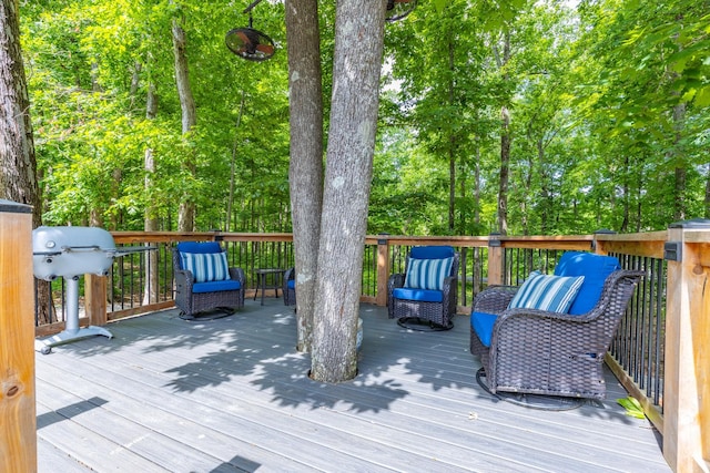 105 Andrews Dr, Loretto, TN 38469 - wooden deck with a grill