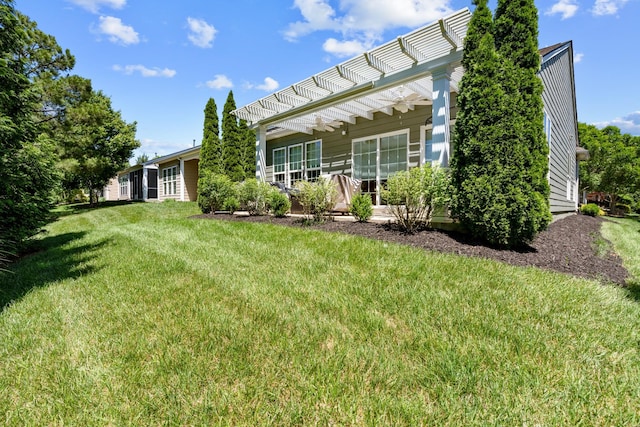 565 Scout Dr, Mount Juliet, TN 37122 - rear view of house featuring a pergola and a lawn