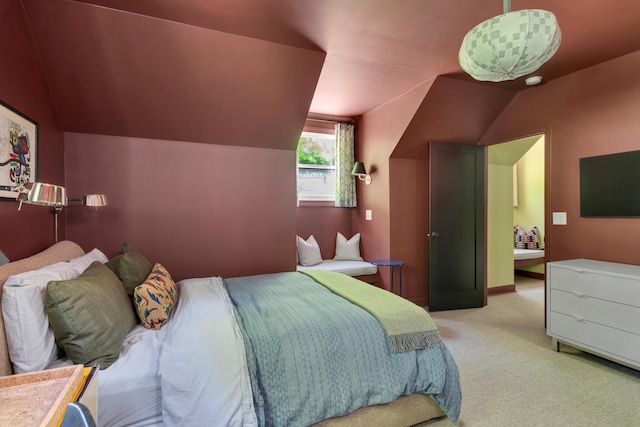 2300 Chickering Ln, Nashville, TN 37215 - bedroom with vaulted ceiling and light carpet
