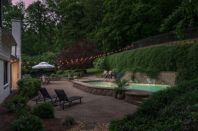 2300 Chickering Ln, Nashville, TN 37215 - view of swimming pool featuring a patio and an in-ground hot tub