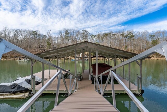 562 Rocky Ridge Rd E, Rock Island, TN 38581 - dock area featuring a water view and boat lift