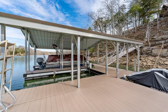 562 Rocky Ridge Rd E, Rock Island, TN 38581 - dock area with a water view and boat lift