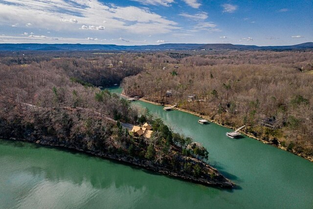 562 Rocky Ridge Rd E, Rock Island, TN 38581 - aerial view of property and surrounding area featuring a forest and a large body of water