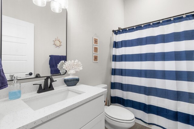 207 Charleston Ave, Pleasant View, TN 37146 - full bath featuring toilet, vanity, and a shower with shower curtain