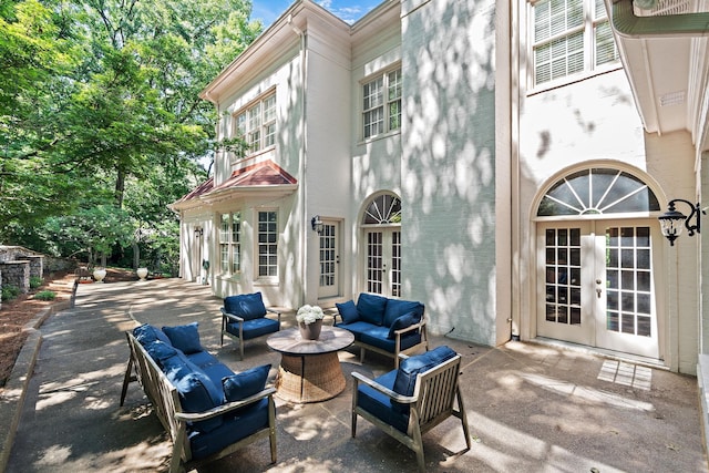 30 Park Mdws, Nashville, TN 37215 - view of patio / terrace with french doors and outdoor lounge area