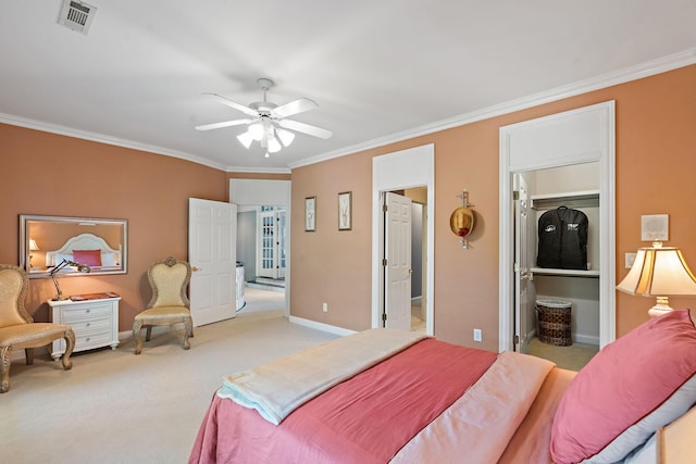 30 Park Mdws, Nashville, TN 37215 - carpeted bedroom with crown molding, a ceiling fan, and ensuite bathroom