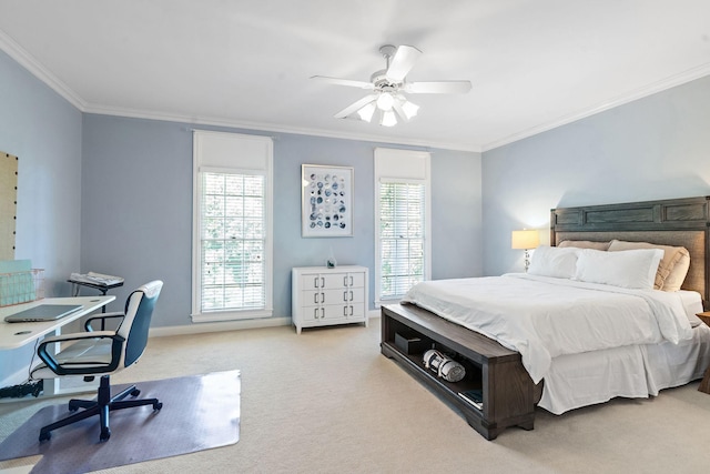 30 Park Mdws, Nashville, TN 37215 - carpeted bedroom featuring crown molding and a ceiling fan