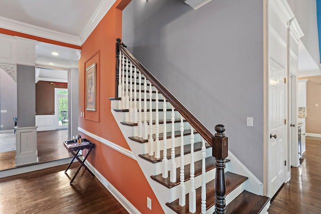 30 Park Mdws, Nashville, TN 37215 - stairway featuring wood finished floors and crown molding