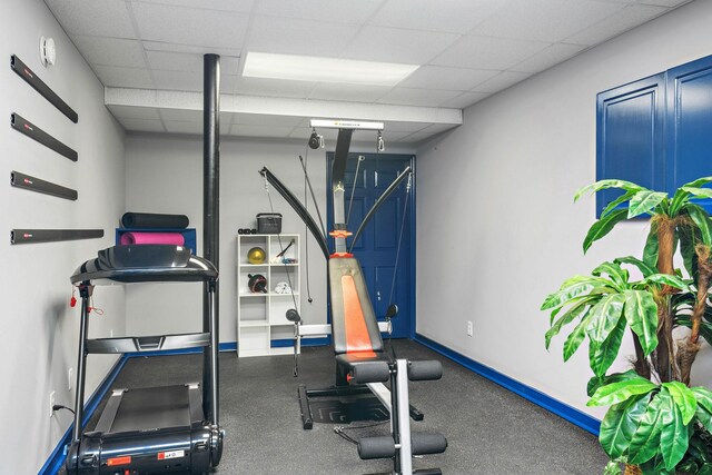 30 Park Mdws, Nashville, TN 37215 - exercise area featuring a paneled ceiling