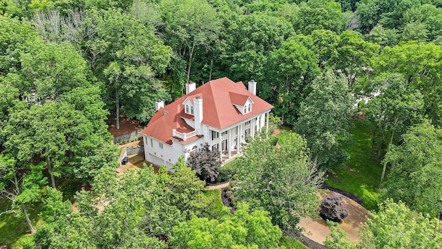 30 Park Mdws, Nashville, TN 37215 - view from above of property featuring a heavily wooded area