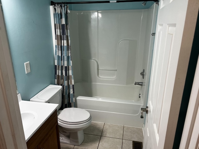168 Commodore Cir, Summertown, TN 38483 - full bathroom with tile patterned floors, shower / tub combo, toilet, and vanity