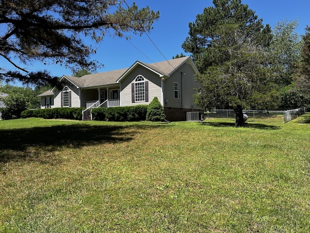 168 Commodore Cir, Summertown, TN 38483 - view of front of house with central air condition unit and covered porch