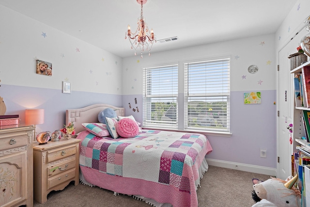 1246 June Wilde Rdg, Spring Hill, TN 37174 - carpeted bedroom featuring a chandelier and baseboards