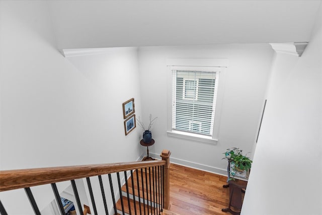 500 Beck Ave, Chattanooga, TN 37405 - hall with wood finished floors and an upstairs landing