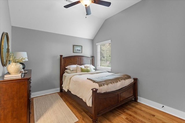 500 Beck Ave, Chattanooga, TN 37405 - bedroom featuring wood finished floors, lofted ceiling, and ceiling fan