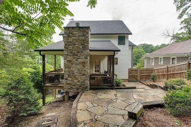 500 Beck Ave, Chattanooga, TN 37405 - back of property with a shingled roof and a patio