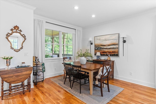 500 Beck Ave, Chattanooga, TN 37405 - dining room with ornamental molding, light wood-style flooring, and recessed lighting