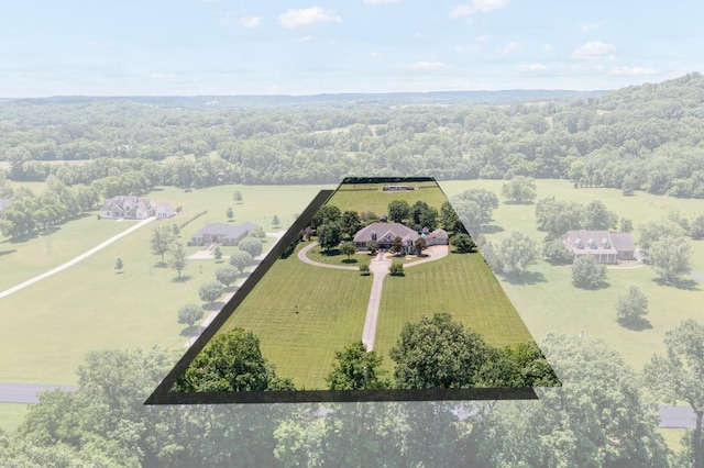 1205 Sequoya Trl, Columbia, TN 38401 - aerial view of sparsely populated area featuring a heavily wooded area