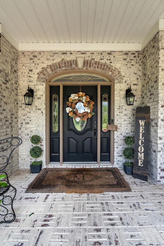 1205 Sequoya Trl, Columbia, TN 38401 - doorway to property featuring brick siding and a porch
